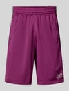 EA7 Emporio Armani Shorts mit Logo und Eingrifftaschen Lila