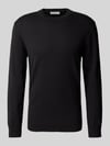 Tom Tailor Denim Regular Fit Strickpullover aus Baumwolle Black