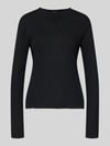 s.Oliver RED LABEL Slim fit shirt met lange mouwen met viscose Zwart