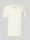 JACK & JONES T-shirt van katoen Model 'SPLIT' Wit
