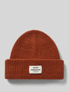 MADS NØRGAARD Beanie aus Woll-Mix Modell 'Tosca Anju' Rostrot