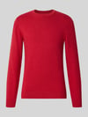 MCNEAL Strickpullover aus Baumwoll-Kaschmir-Mix mit Rundhalsausschnitt Rot Melange