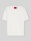 HUGO t-shirt o kroju slim fit z drobnego splotu model 'SAN CARL-CV' Biały