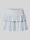 ONLY Ausgestellter Mini-Rock aus Viskose-Leinen-Mix Modell 'GOA' Offwhite
