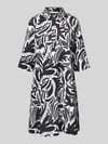 Christian Berg Woman Knielanges Hemdblusenkleid mit verdeckter Knopfleiste Black