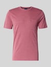 Christian Berg Men T-shirt met ronde hals en borstzak Rosé