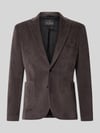Zuitable Slim fit colbert van katoenmix in corduroy look model 'Nick' Donkerbruin