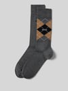 BOSS Socken aus Baumwoll-Mix im 2er-Pack Modell 'ARGYLE' Mittelgrau