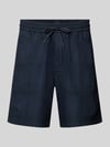 BOSS Orange Szorty chino o kroju tapered z czystej bawełny model 'SANDREW_6_SHORTS' Granatowy