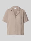 Jake*s Casual Relaxed Fit Pyjama-Oberteil mit Brusttasche Taupe