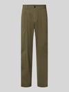 BOSS Orange Straight Fit Chino aus Baumwoll-Mix Modell ''CHINO_ST_PLEATED_1'' Khaki