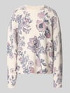 Christian Berg Woman Relaxed Fit Strickpullover mit Leinen-Anteil Offwhite