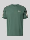 EA7 Emporio Armani T-Shirt aus Viskose-Mix mit Logo Gruen