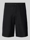 Armani Exchange Regular Fit Leinenbermudas mit Gürtelschlaufen Black