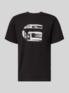 G-Star RAW Regular fit T-shirt met logoprint Model 'icon' Zwart