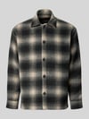 JACK & JONES Regular Fit Hemdjacke mit Brusttasche Modell 'SOHO OLLIE' Anthrazit