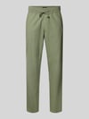 Matinique Straight Fit Leinenhose mit elastischem Bund Modell 'Barton' Schilf