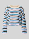 ONLY Regular Fit Strickpullover aus Baumwoll-Mix Modell 'ASA' Bleu