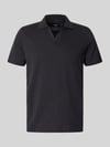 MCNEAL Slim Fit Poloshirt mit V-Ausschnitt Black