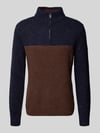 Tom Tailor Regular fit schipperstrui van katoenmix Middenbruin