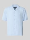 MCNEAL Regular Fit Leinenhemd mit Reverskragen Eisblau