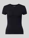 REVIEW Slim Fit T-shirt van katoenmix Zwart