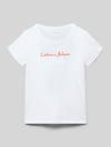 Calvin Klein Jeans Regular Fit T-Shirt aus reiner Baumwolle Weiss