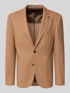 bugatti Slim Fit 2-Knopf-Sakko mit Strukturmuster Mittelbraun