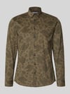 Lindbergh Regular fit vrijetijdsoverhemd van fijn corduroy met button-downkraag Olijfgroen