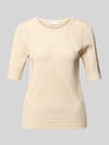 Jake*s Collection Regular Fit T-Shirt in Strick-Optik Ecru