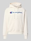 Champion Hoodie mit Label-Stitching Offwhite