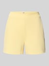 ICHI Shorts mit elastischem Bund Modell 'KATE PIQUE' Pastellgelb