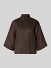 MM by Max Mara Boxy fit linnen blouse met 3/4-mouw model 'RITO' Donkerbruin