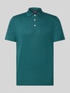 OLYMP Level 5 regular fit poloshirt van mix van linnen en elastaan Smaragdgroen