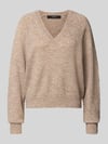 VERO MODA Pullover mit V-Ausschnitt VMTEAK Taupe