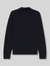 BOSS sweter o kroju regular fit z czystej żywej wełny model 'Bjarno' Granatowy