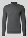 Christian Berg Men Regular Fit Turtleneck aus Woll-Mix Graphit Melange