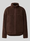 REVIEW Teddyjacke mit Stehkragen Dunkelbraun