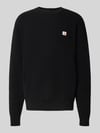 Calvin Klein Jeans Strickpullover mit Strukturmuster und Rundhalsausschnitt Black