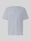 BOSS Green t-shirt o kroju relaxed fit z czystej bawełny model 'TEE 10' Szaroniebieski