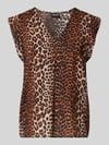 PIECES Regular fit blousetop met kapmouwen, model 'NYA' Middenbruin