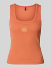 VERO MODA slim fit tank top van katoenmix model 'DISA' Oranje