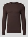 MCNEAL Gebreide pullover met kasjmier Chocoladebruin gemêleerd