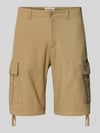 JACK & JONES Korte regular fit cargobroek met riemlussen, model 'COLE BARKLEY' Beige
