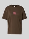 Selected Relaxed Fit T-Shirt aus reiner Baumwolle Modell 'BROOK SS HOTEL' Dunkelbraun