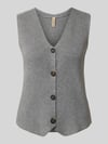 Soyaconcept Regular Fit Weste aus Viskose-Mix Modell 'KANITA' Mittelgrau Melange