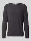 American Vintage regular fit pullover met ronde hals model 'Sonoma' Antraciet
