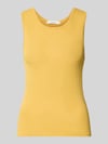 Selected Regular Fit T-Shirt aus Viskose-Mix GELB