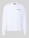 PEGADOR Oversized Sweatshirt mit Logo-Stitching Modell 'Rusk' Weiss