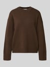 MYON Regular Fit Pullover aus Woll-Mix mit Kaschmir-Anteil Schoko